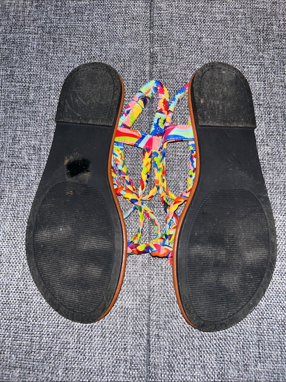 Colorful Braided Strap Sandals - Multicolor - Picture 4 of 8